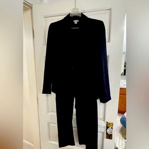 Sharp Black Pantsuit with tuxedo lapel never worn